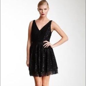 Robert Rodriguez Black Shimmer Party Dress